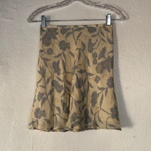 Vintage Silk Floral Ann Taylor Mini Skirt